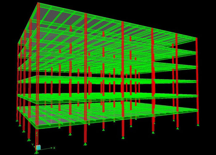computer model of building structure