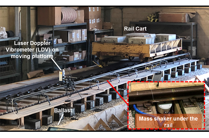 rail cart and LDV on railline