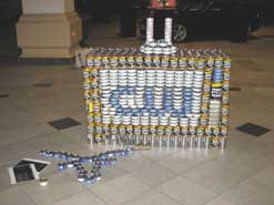 tv made out of cans